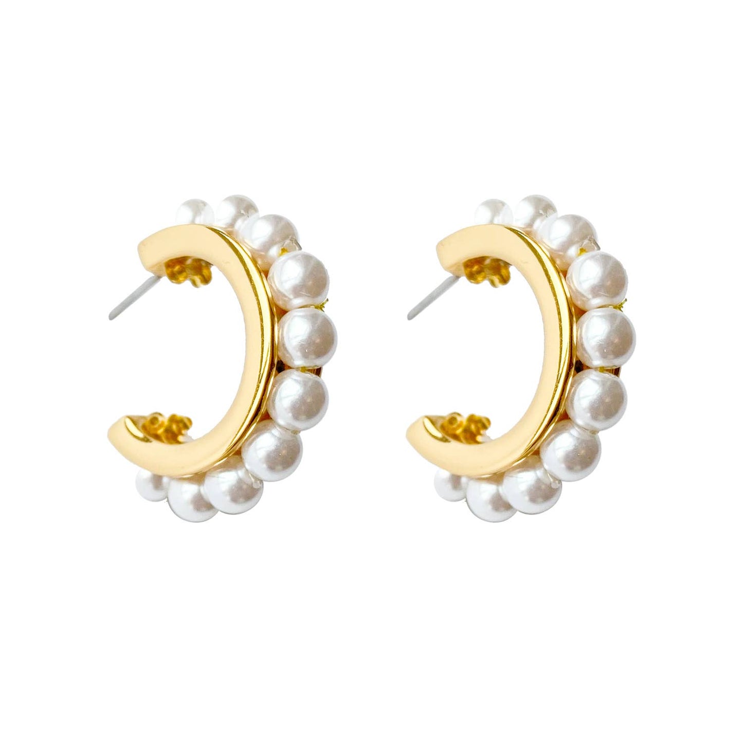 Wynnie Pearl Hoop White Gold