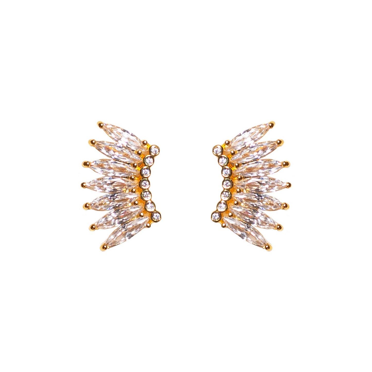Petite Crystal Madeline Studs Gold / Clear