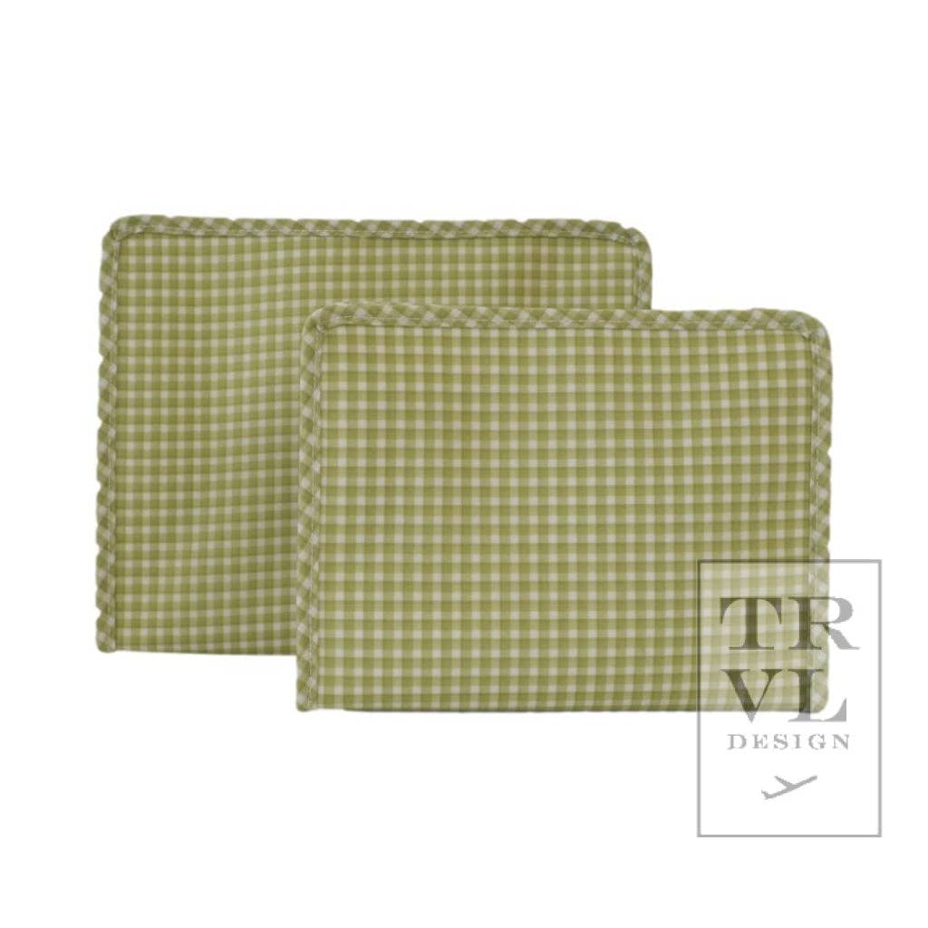 Roadie Medium - Rodeo Check Cactus Zip Pouch