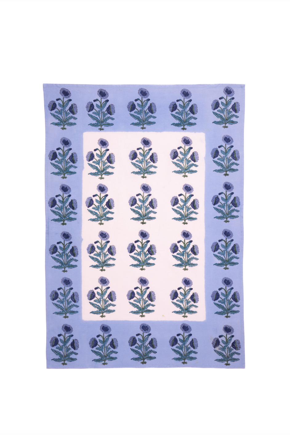 Blue Fleurs Blockprint Dish Towel