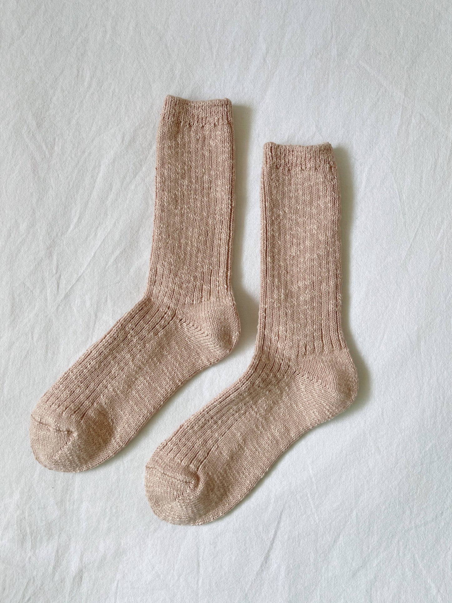 Cottage Socks: White Linen