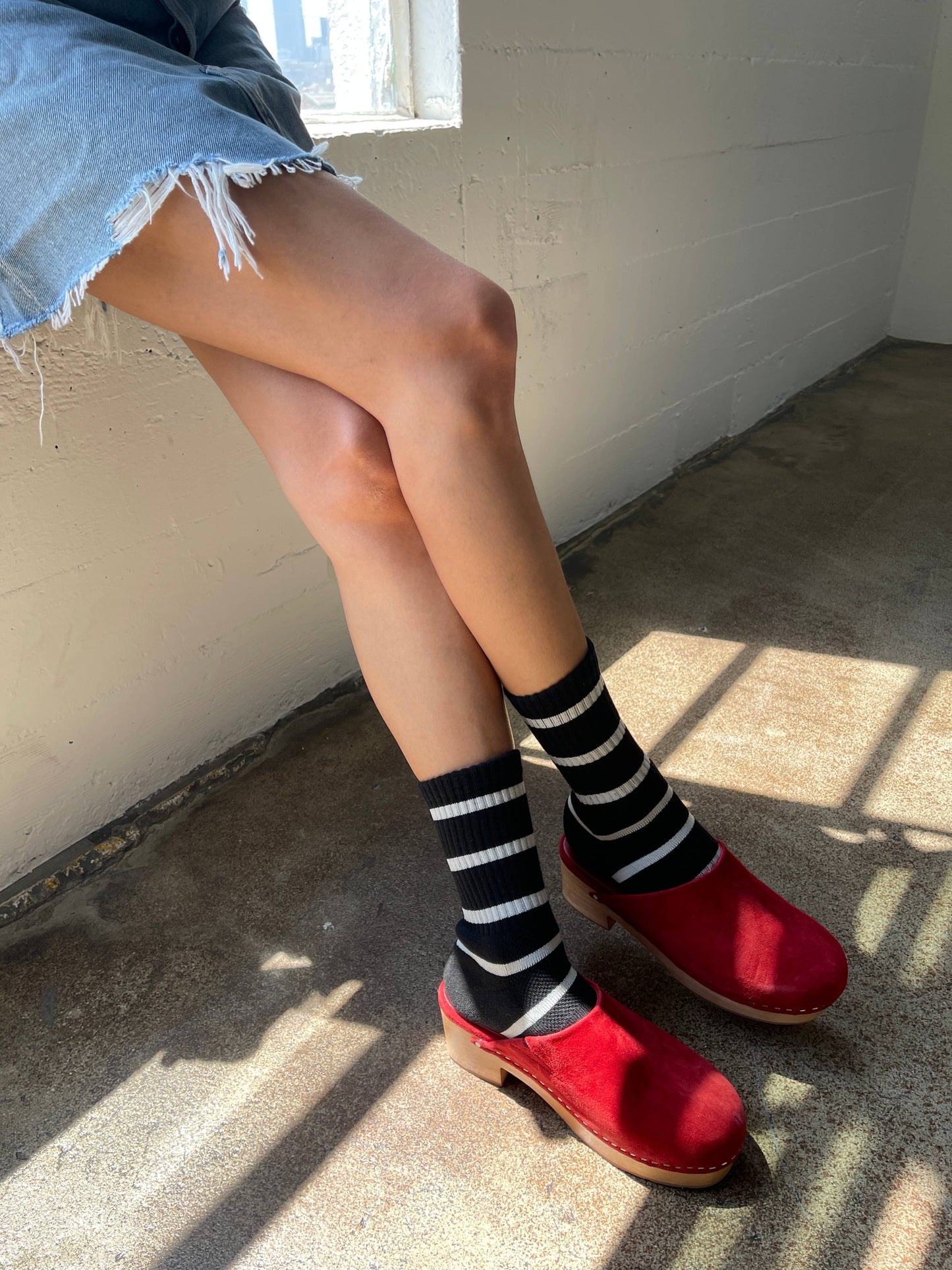 Stripe Boyfriend Socks