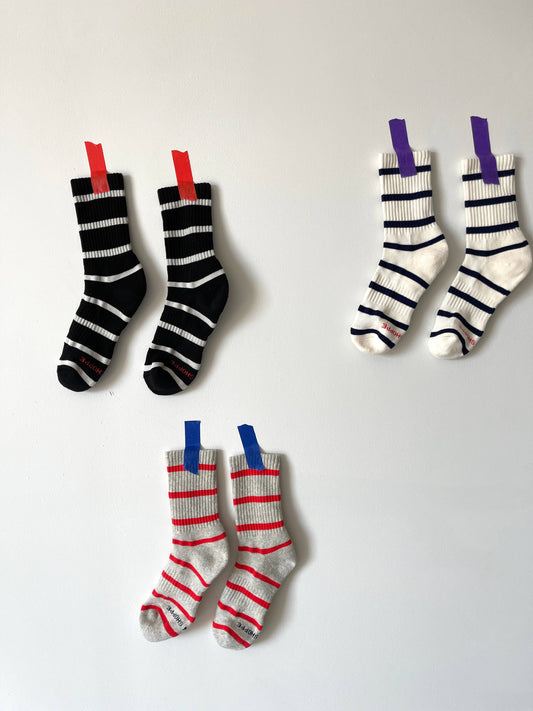 Stripe Boyfriend Socks