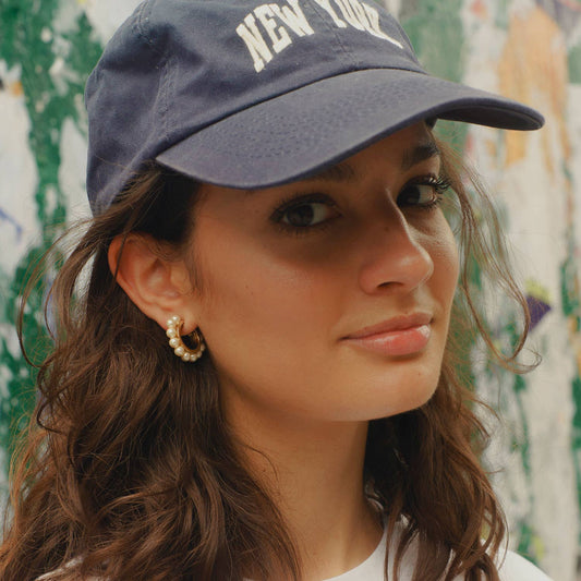 Wynnie Pearl Hoop White Gold