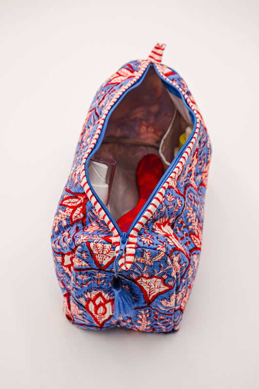 Blue Arch Toiletry Bag Trio