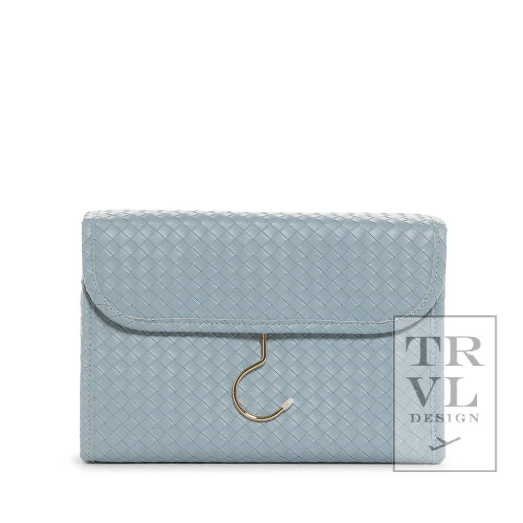 Luxe Hanging Toiletry Case - Woven Bleu