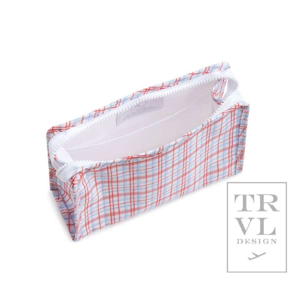 Roadie Medium - Bunny Toile Green Zip Pouch