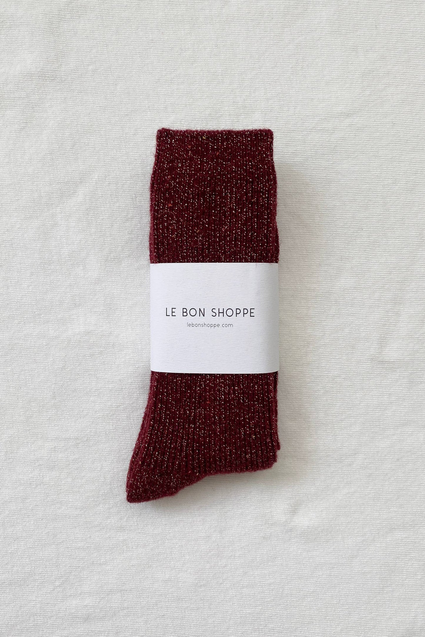 Winter Sparkle Socks: Nutmeg