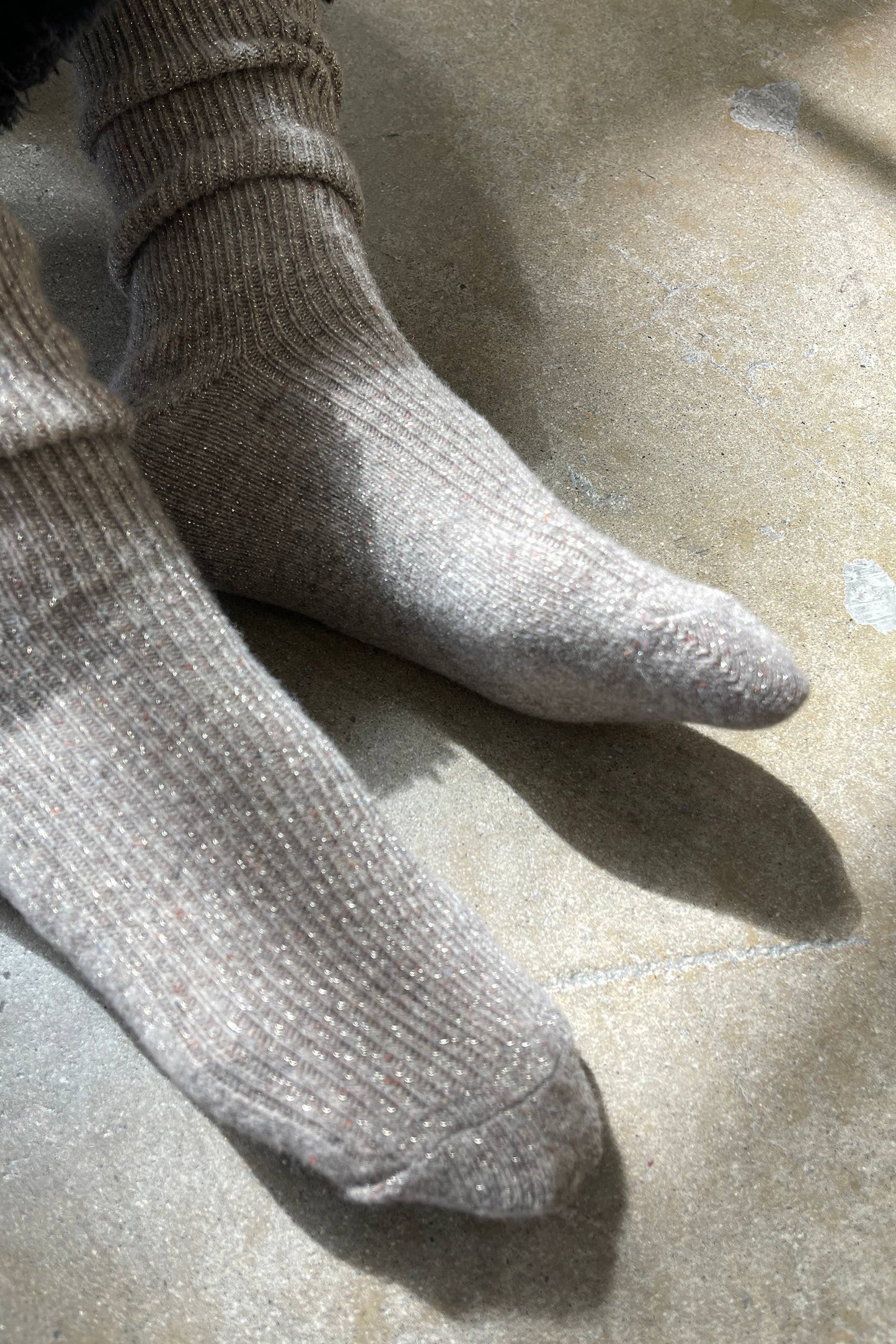 Starry Night Winter Sparkle Socks