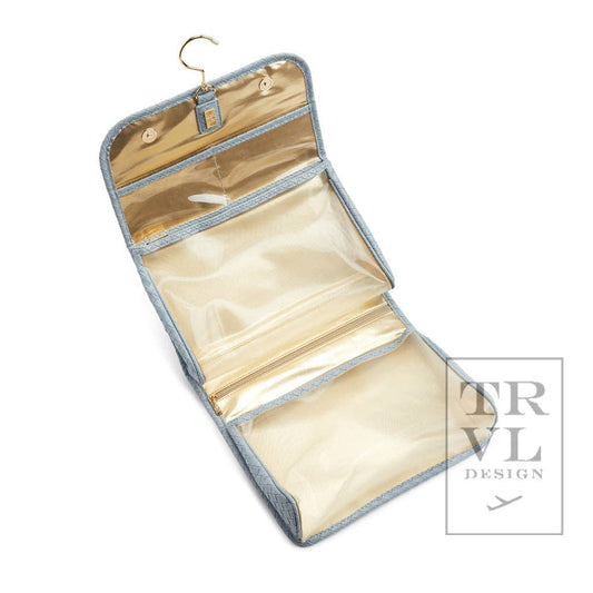 Luxe Hanging Toiletry Case - Woven Bleu