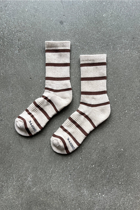 Stripe Boyfriend Socks