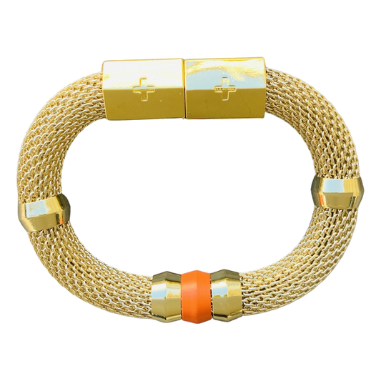 Mesh Candy Bracelet Orange