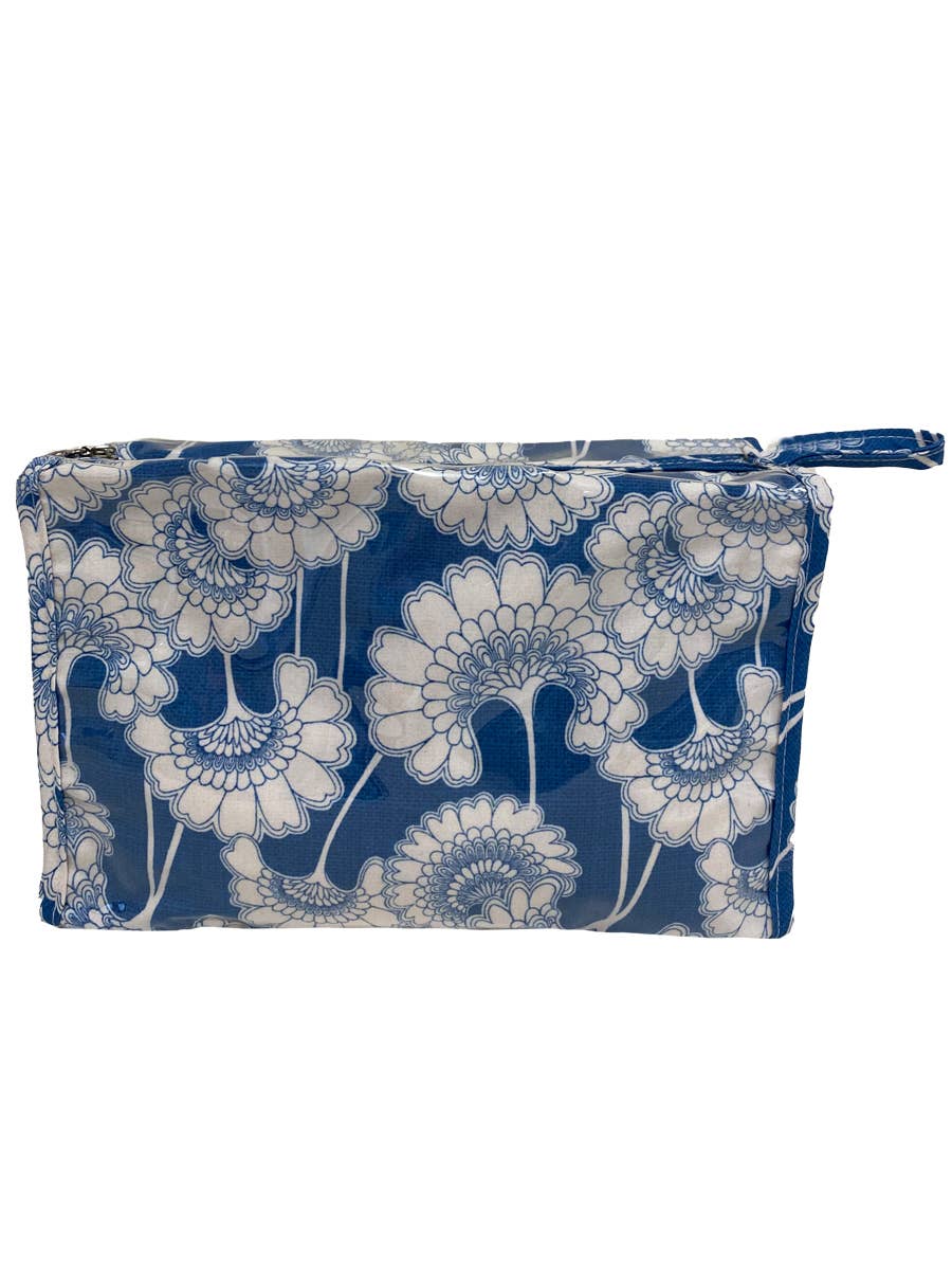 Blue Fans Box Cosmetic Bag