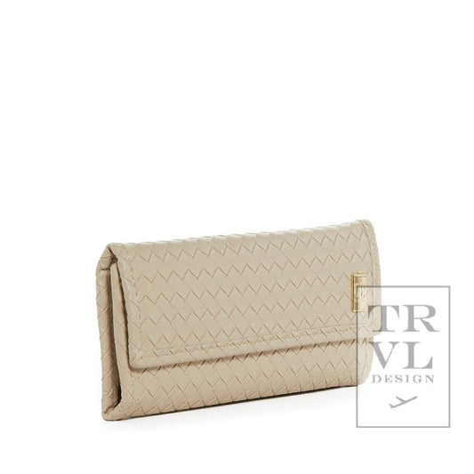 Luxe Jewelry Wallet -  Woven Bisque