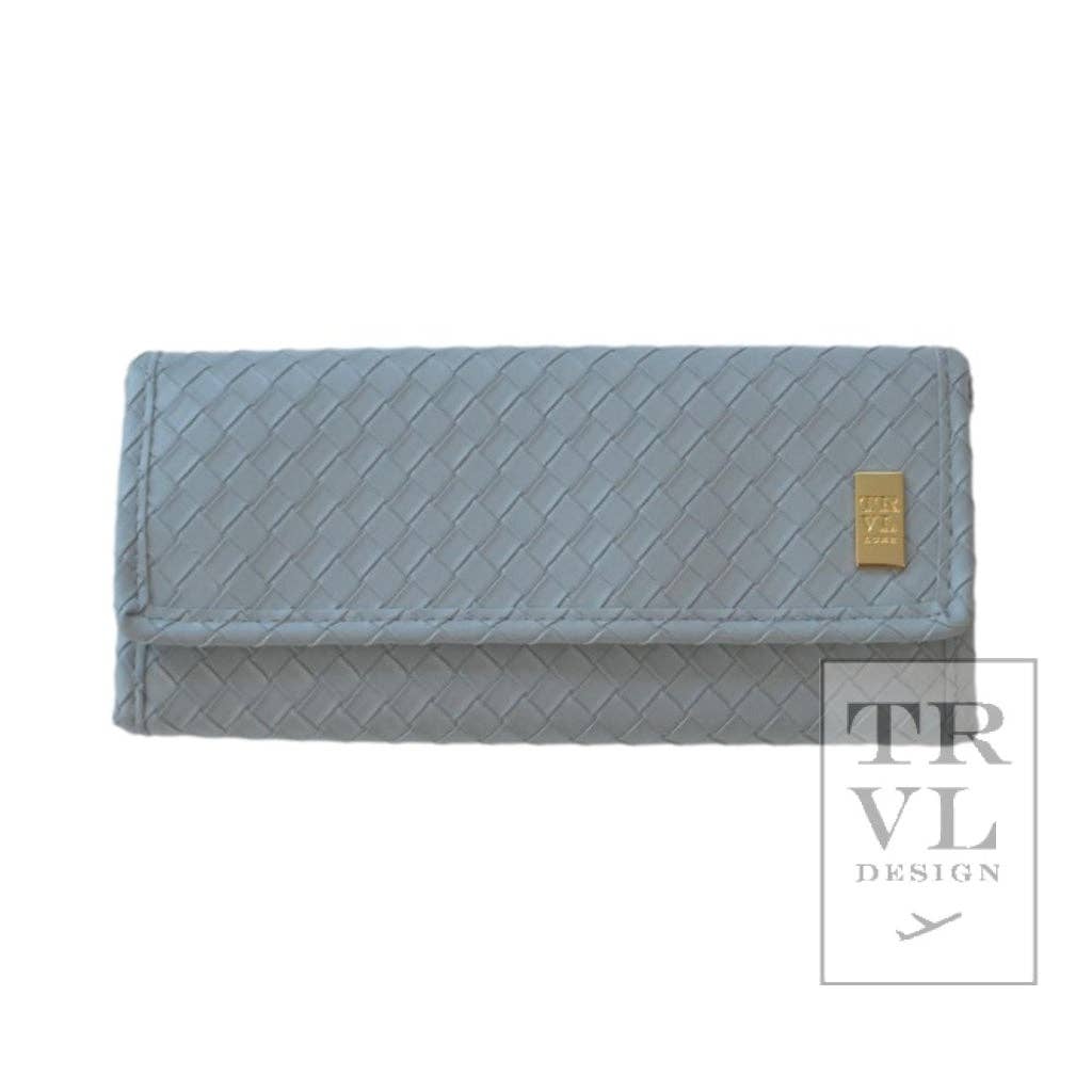 Luxe Jewelry Wallet - Woven Bleu
