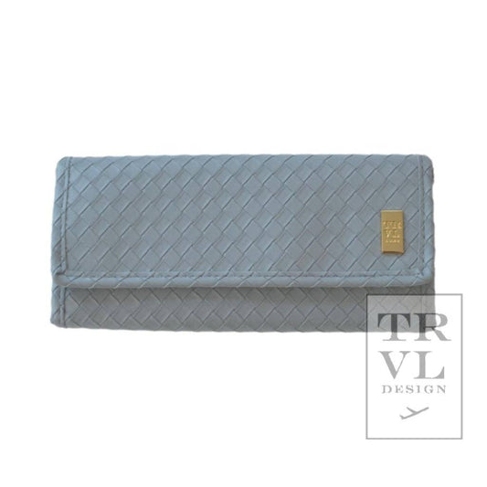 Luxe Jewelry Wallet - Woven Bleu
