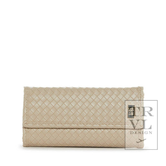 Luxe Jewelry Wallet -  Woven Bisque