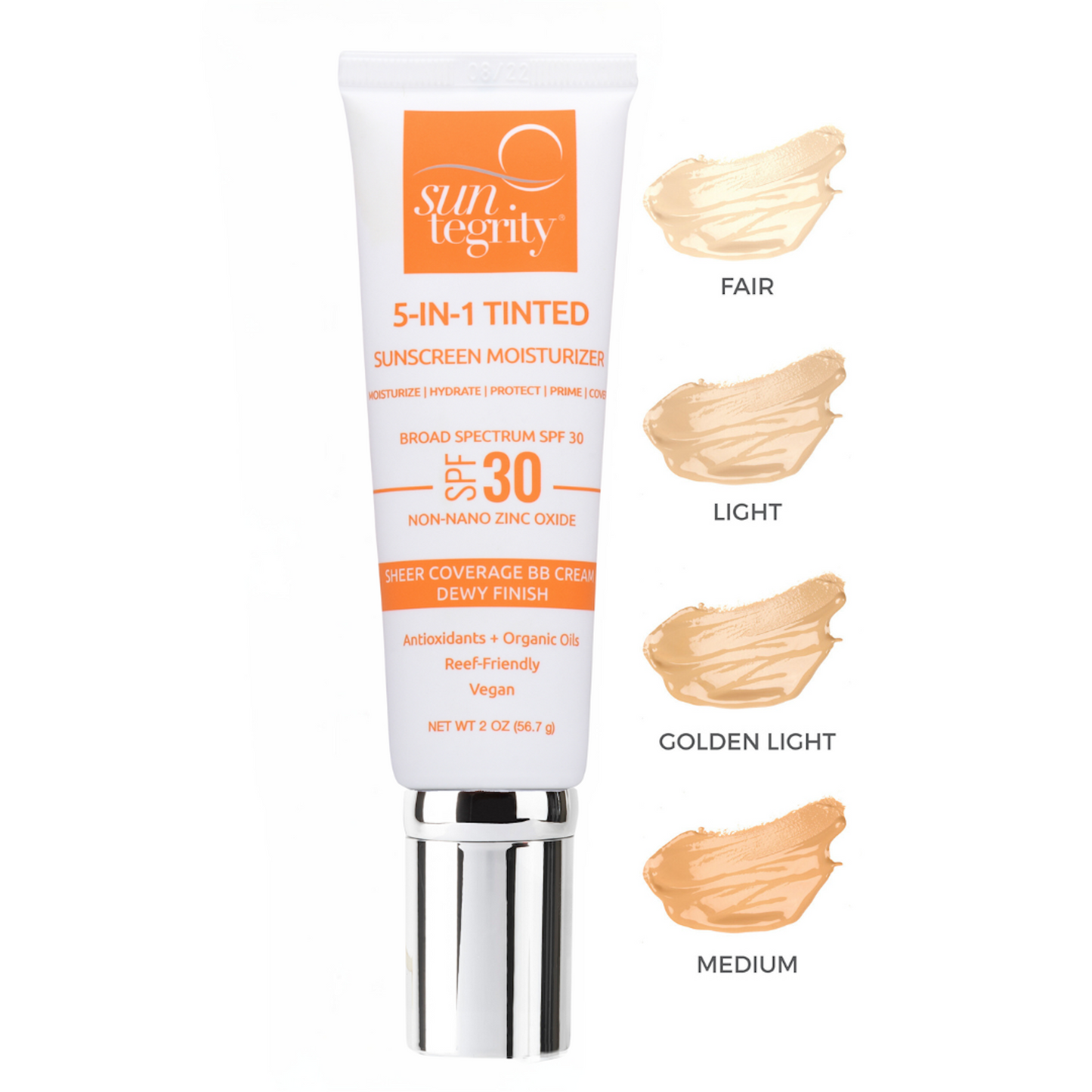 5 in 1 Natural Moisturizing Tinted Face Sunscreen SPF 30