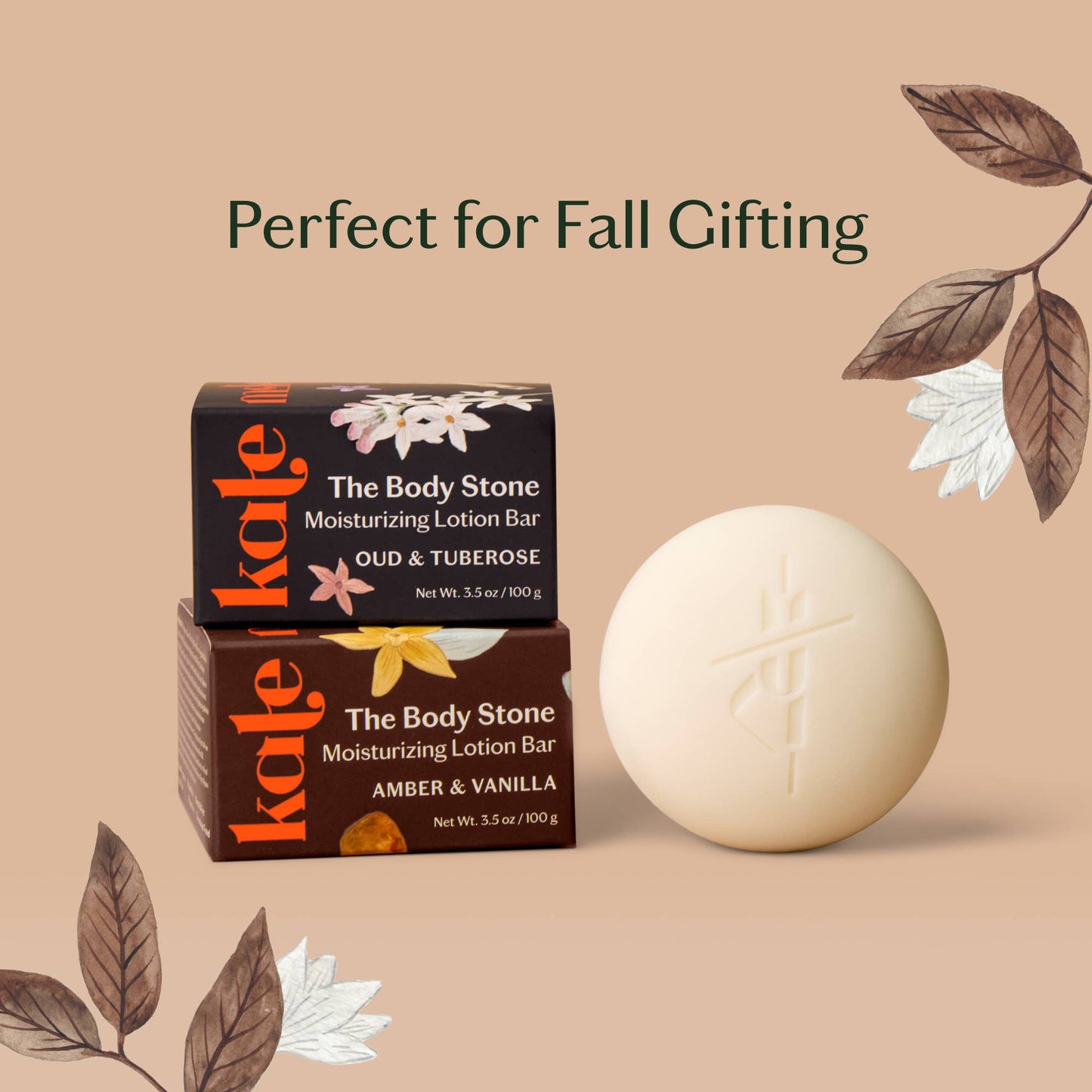 Amber & Vanilla Body Stone | Deep Moisturizing Lotion Bar