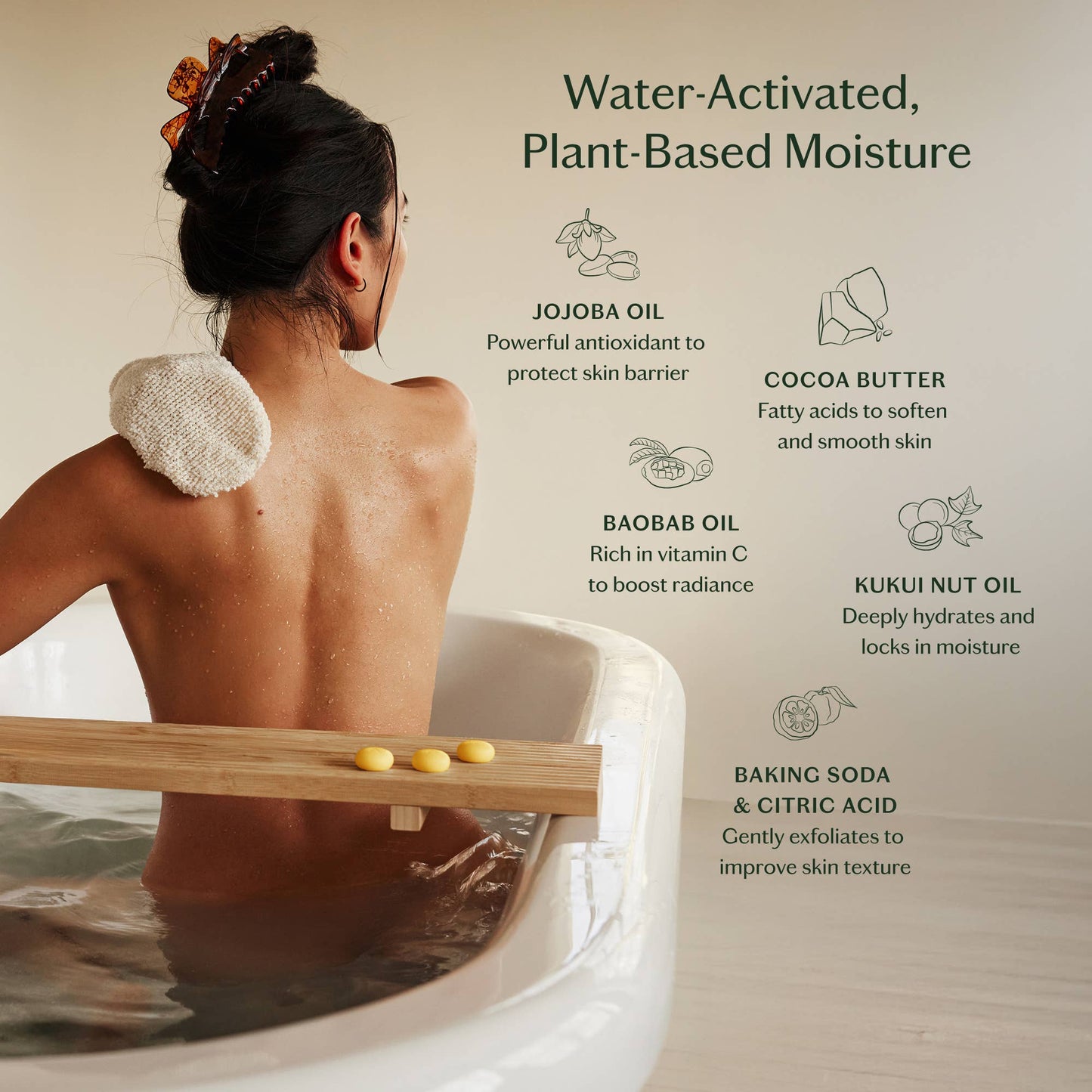 Amber & Vanilla Pebble | Deep Moisturizing Bath & Shower Oil