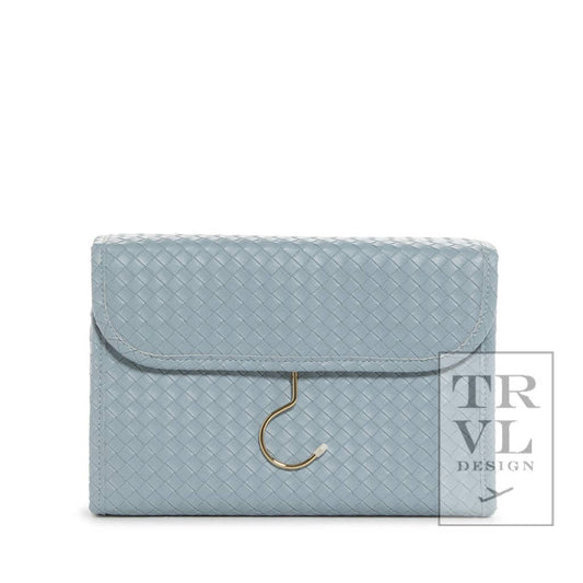 Luxe Hanging Toiletry Case - Woven Bleu