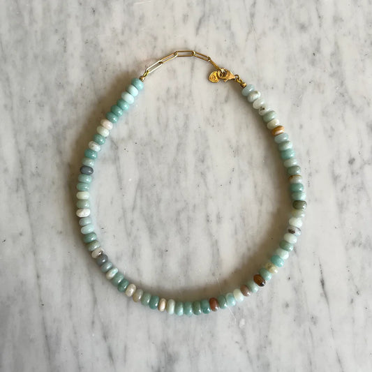 Mixed Blue Quartz Gemstone Necklace