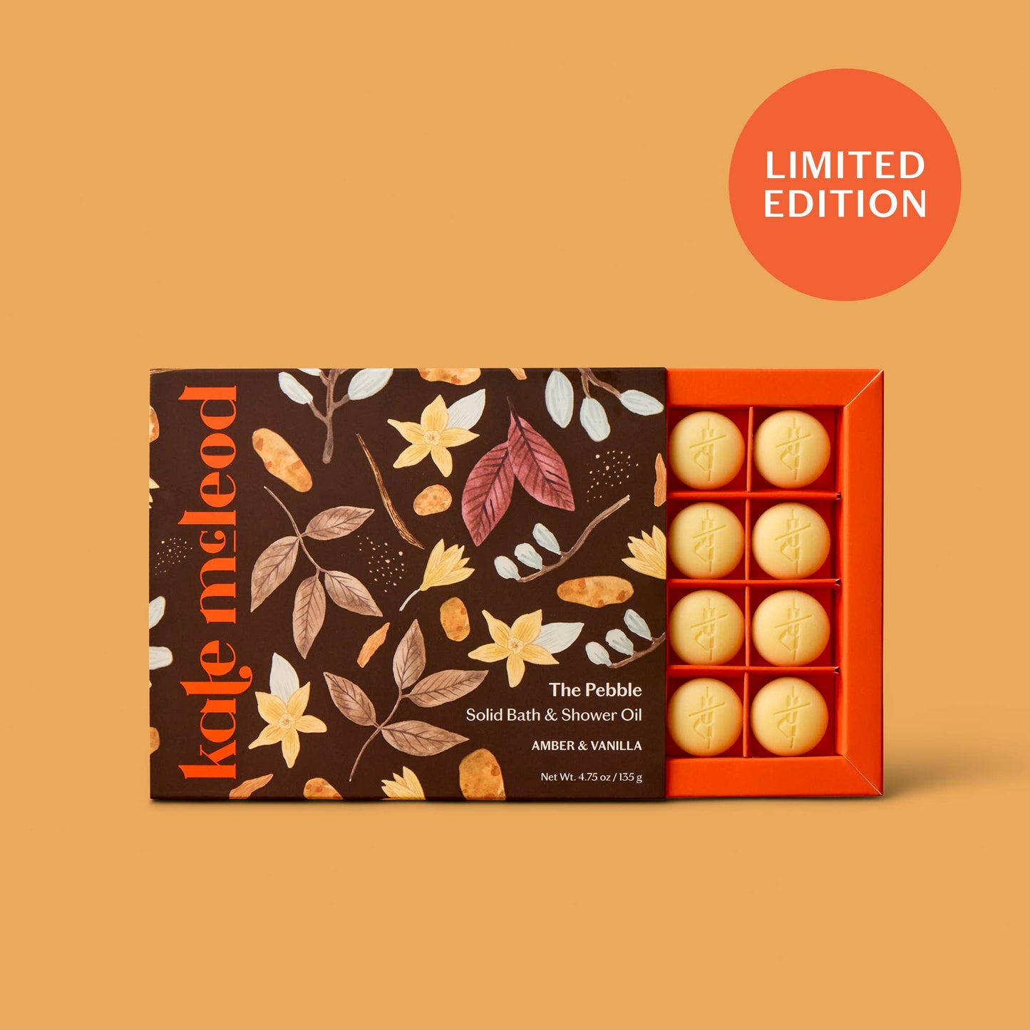Amber & Vanilla Pebble | Deep Moisturizing Bath & Shower Oil