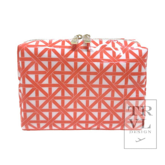 Luxe Gloss Double Zip Med - Trellis Coral