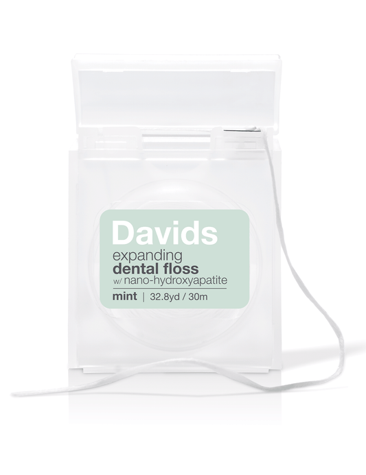 Davids expanding dental floss / refillable dispenser / mint