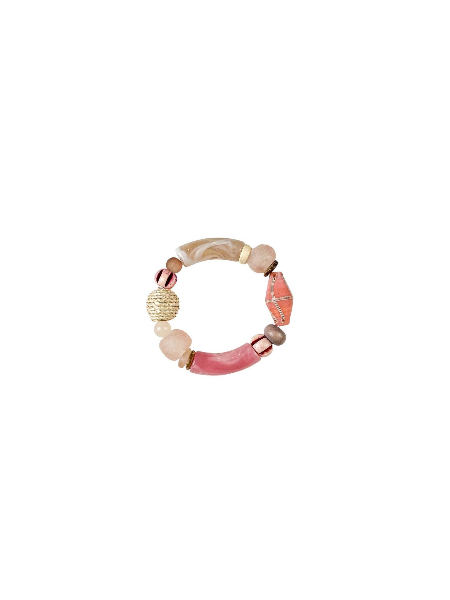 Intricate Stack Bracelet | Pale Pink