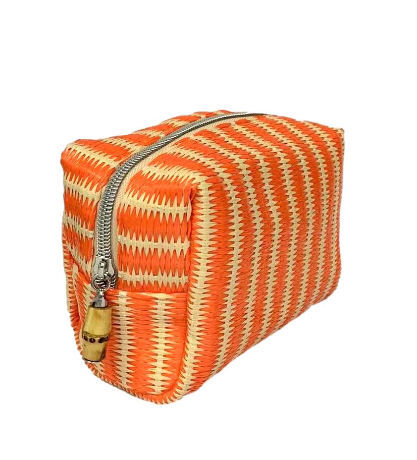Mini On Board Tiki Straw Pouf Cosmetic Bag